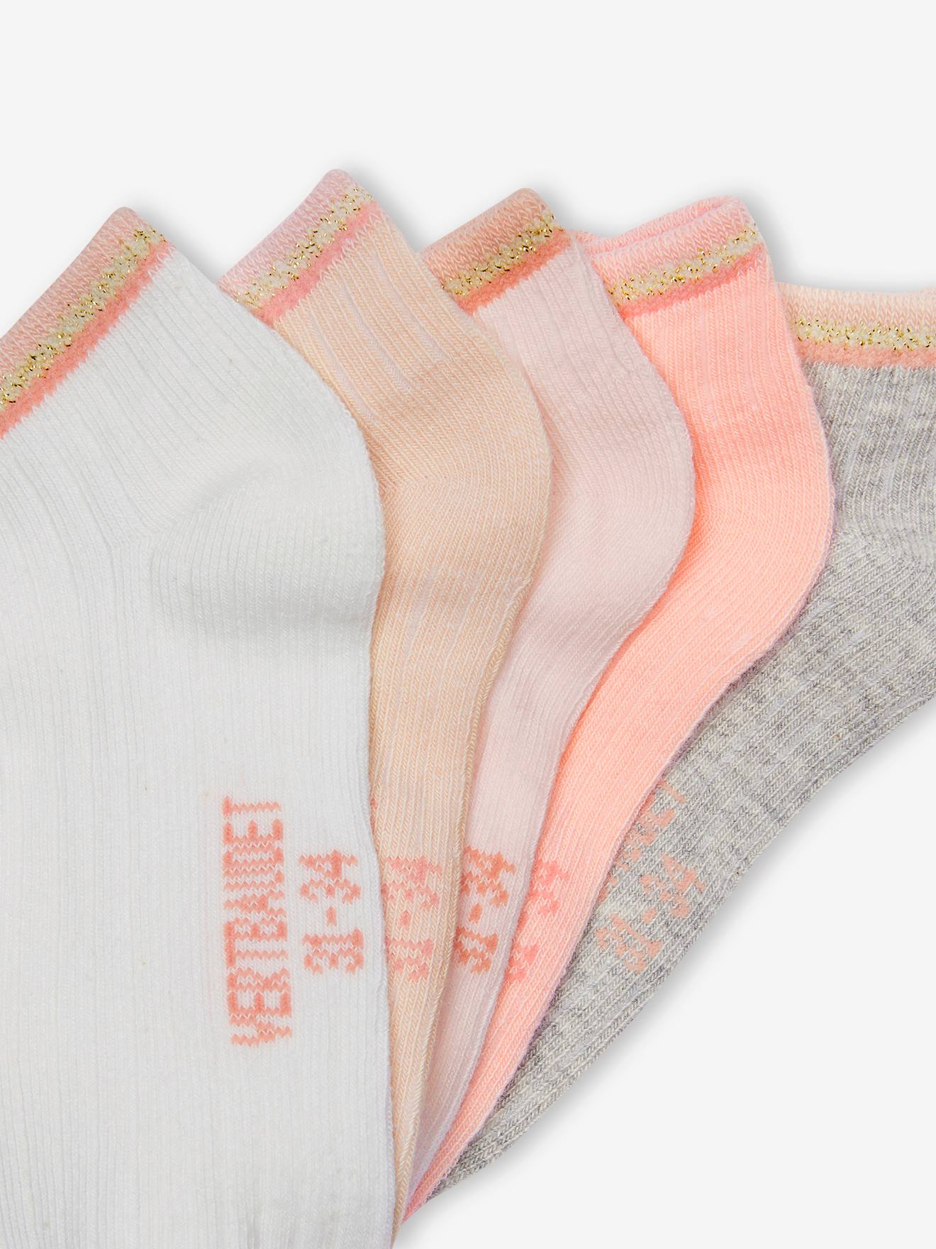 Vertbaudet 5er-Pack Mädchen Socken Oeko-Tex - pfirsich