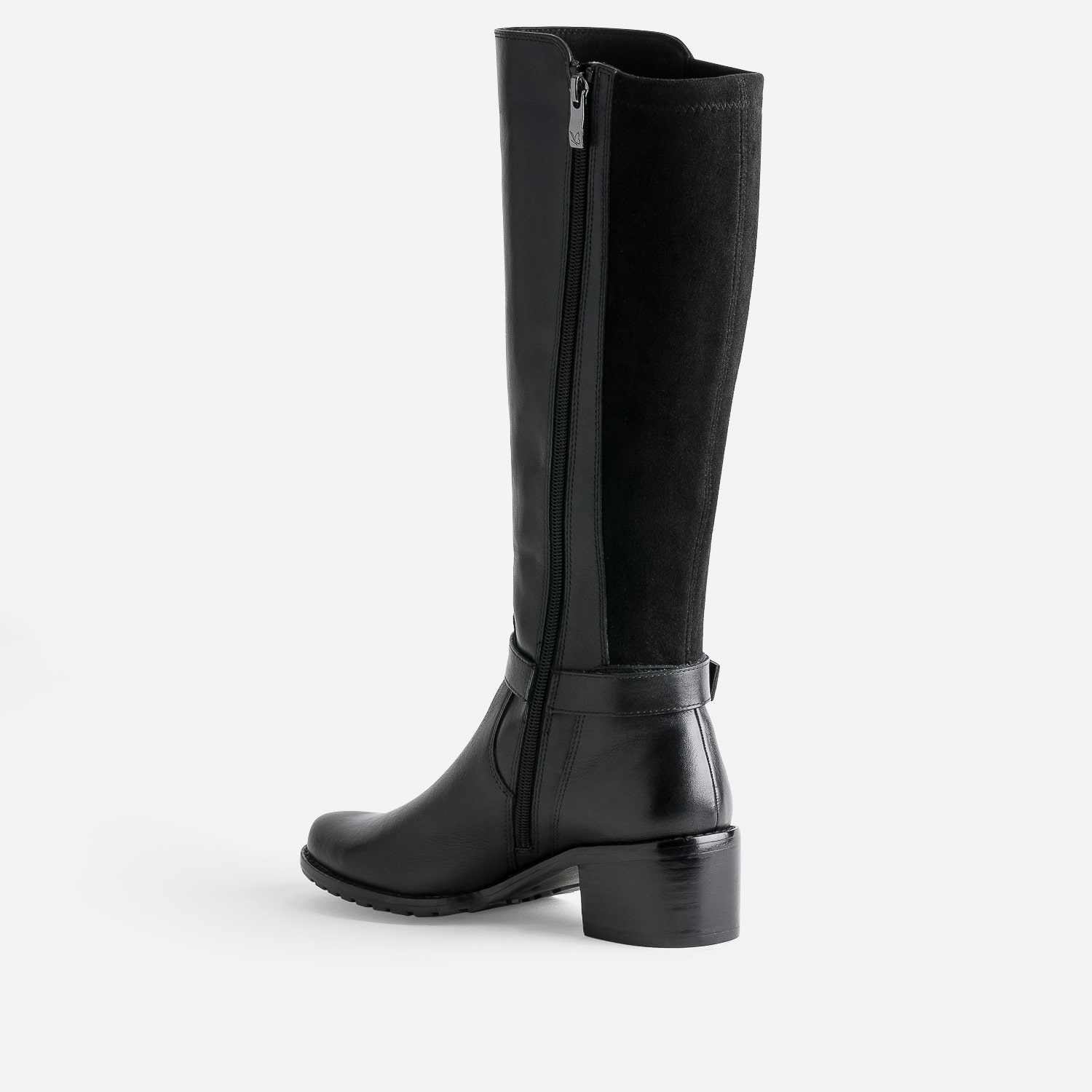 Botte CAPRICE noire cuir bi matière