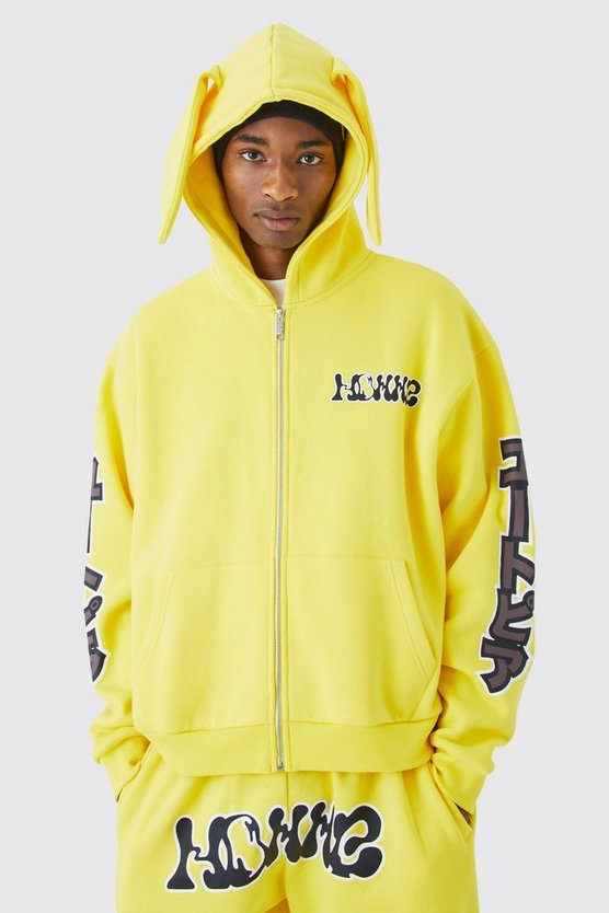 Kastiger Oversize Homme Hoodie mit Reißverschluss