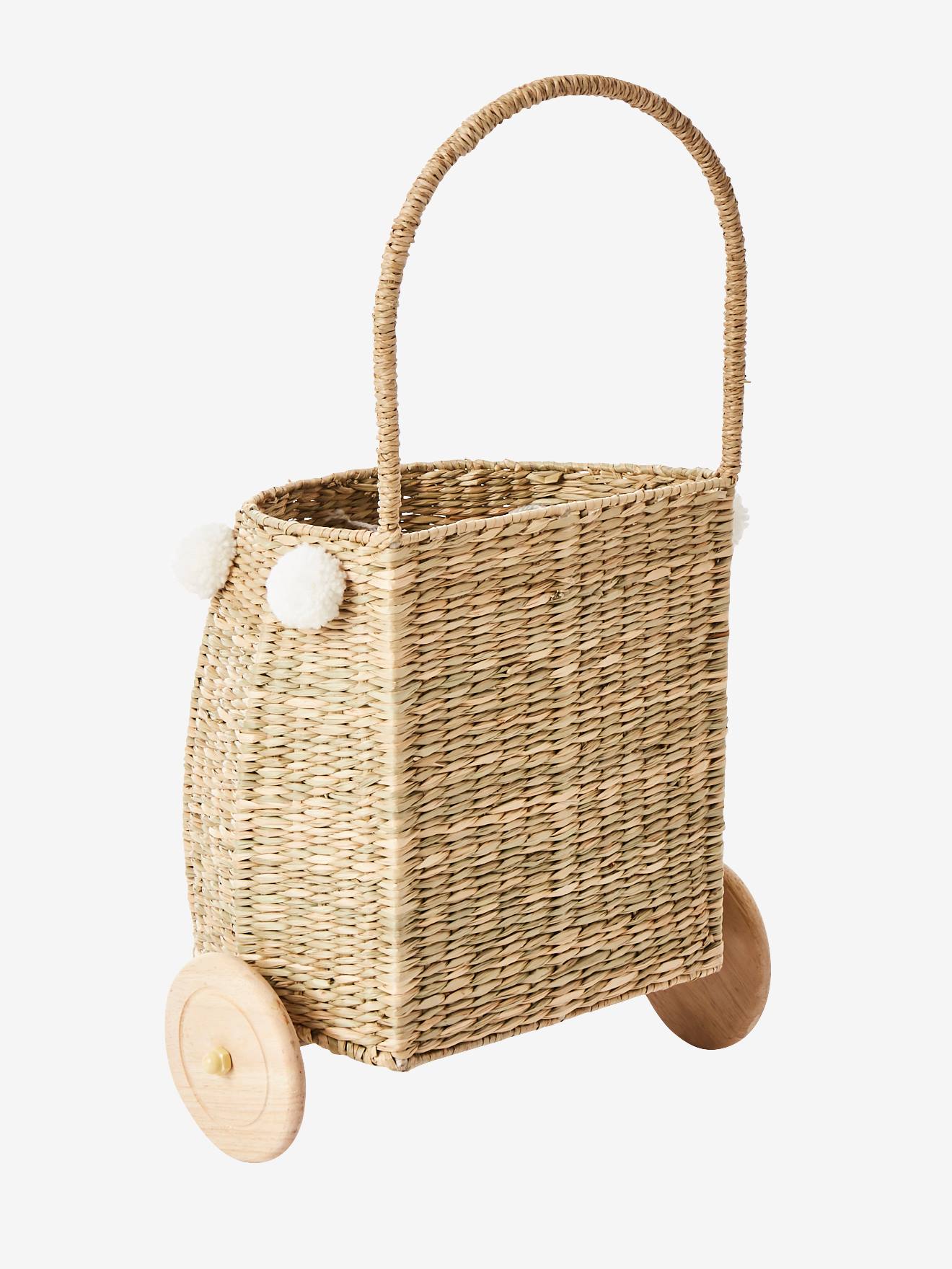 Panier à roulettes herbier blanc
