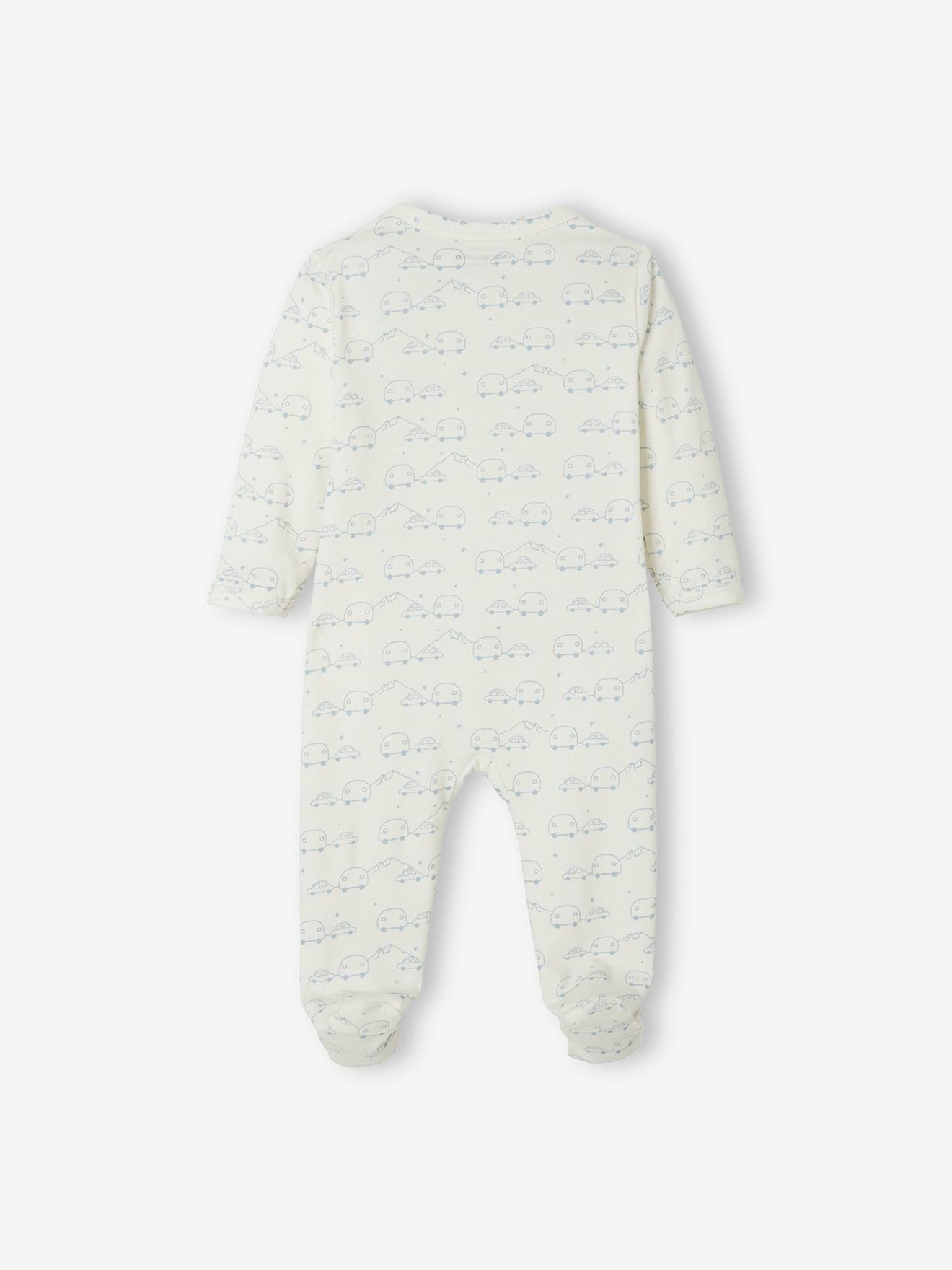 Lot de 3 pyjamas bébé en jersey ouverture zippée BASICS lot moutarde
