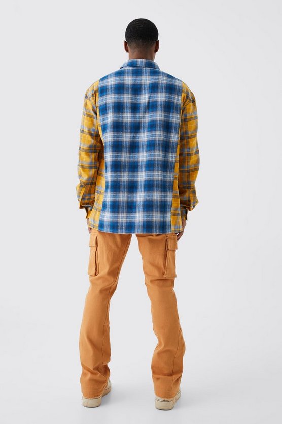 Skinny Schlag Cargo-Hose mit Applikation