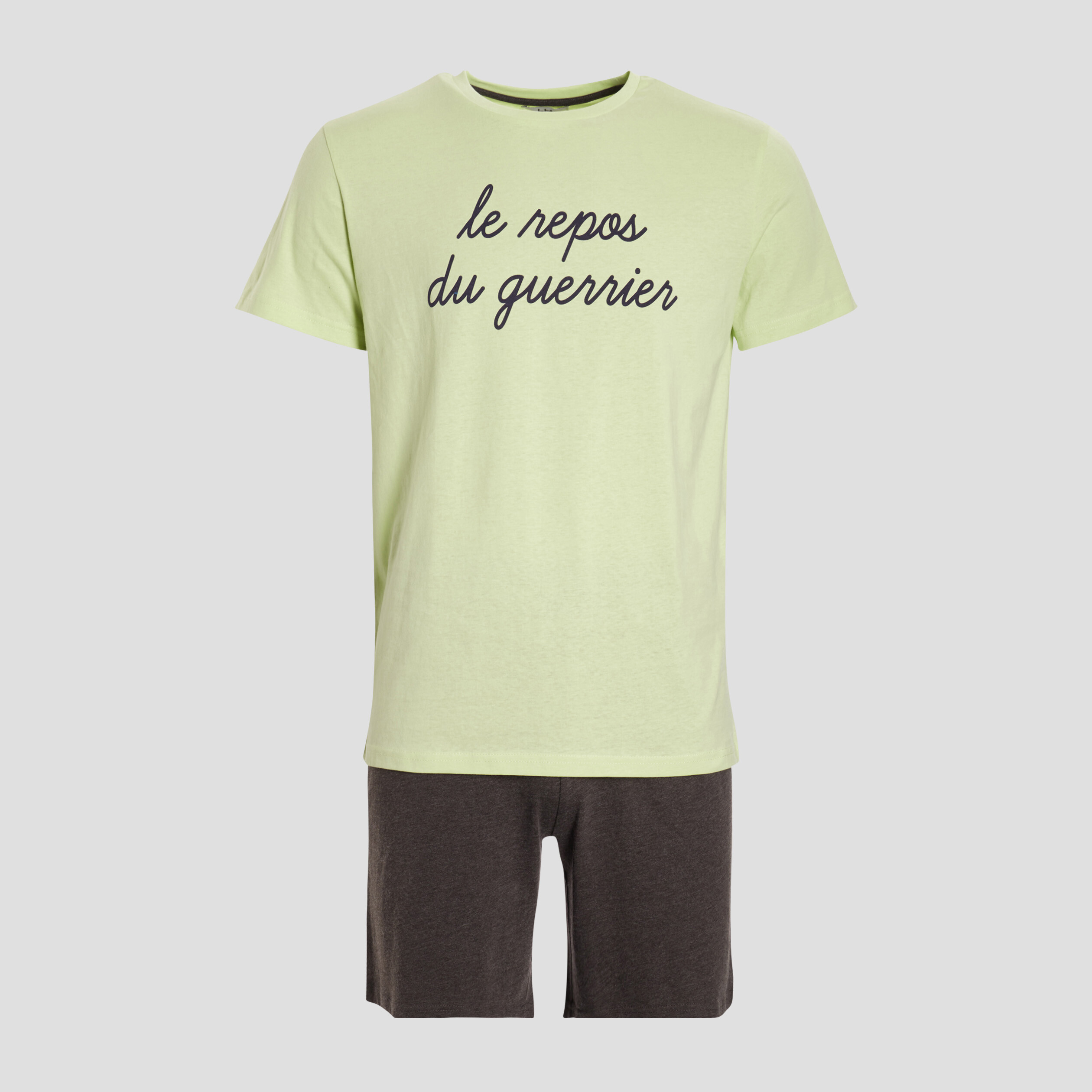Ensemble pyjama 2 pièces vert anis homme | La Halle