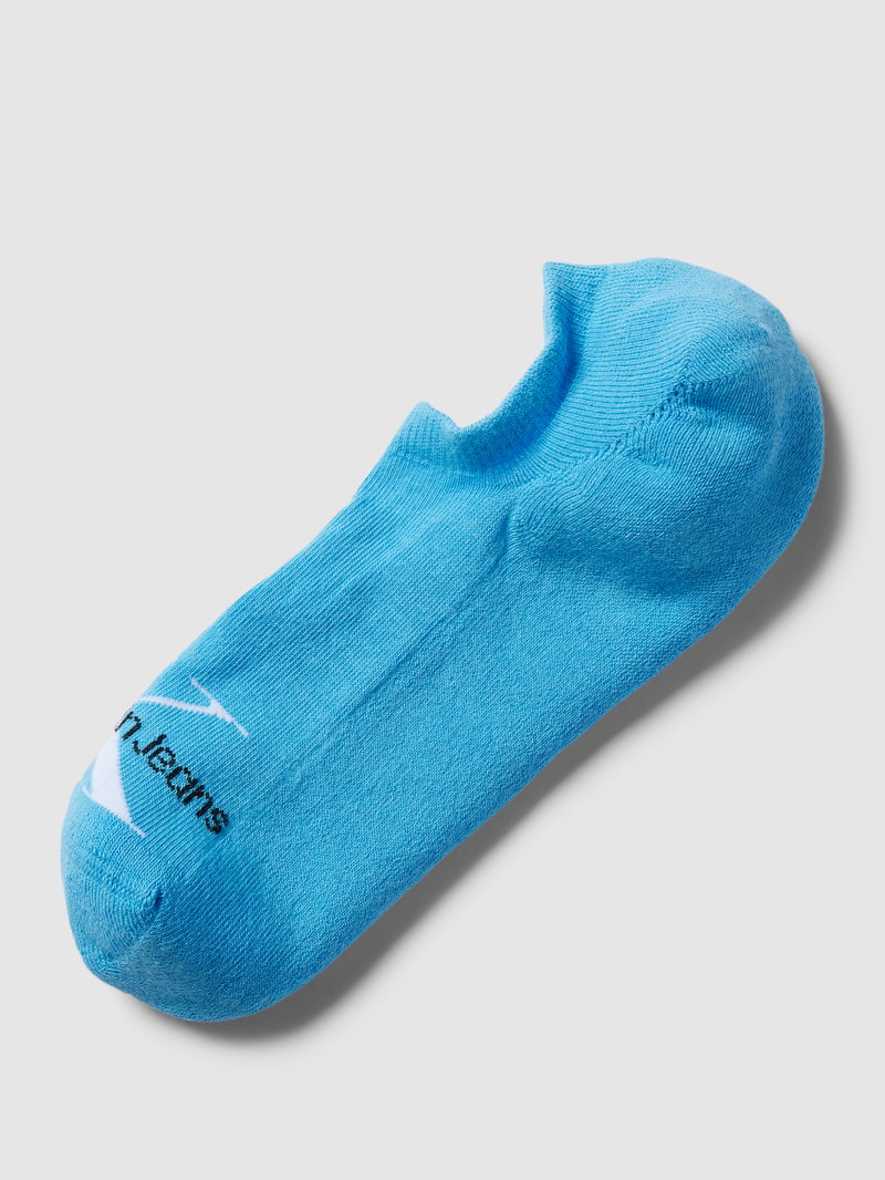 High Cut Füßlinge mit Label-Detail Modell 'FOOTIE' in blau
