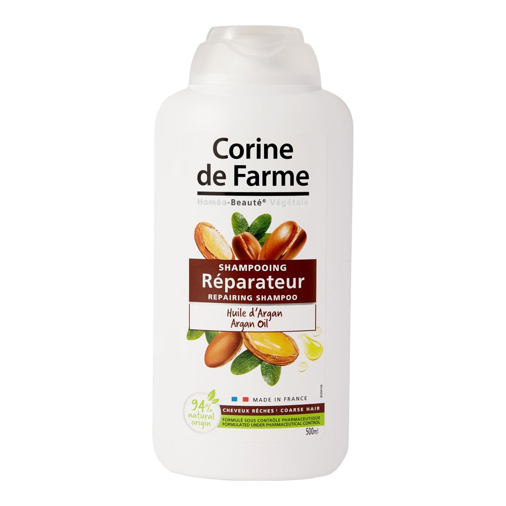 corine de farme Shampooing réparateur à l'huile d'Argan Capillaires