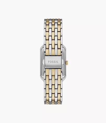 Fossil Set Armband Uhr Raquel 3-Zeiger-Werk Datum Edelstahl zweifarbig