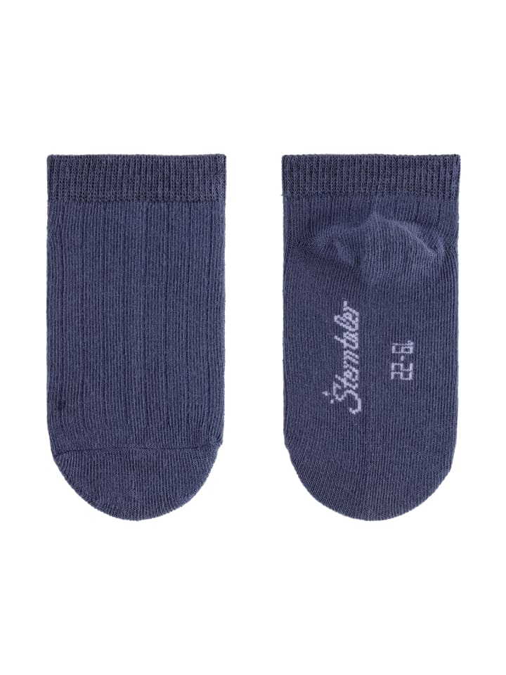 Sterntaler Sneaker-Socken 3er-Pack uni gerippt in blaugrau günstig kaufen 18