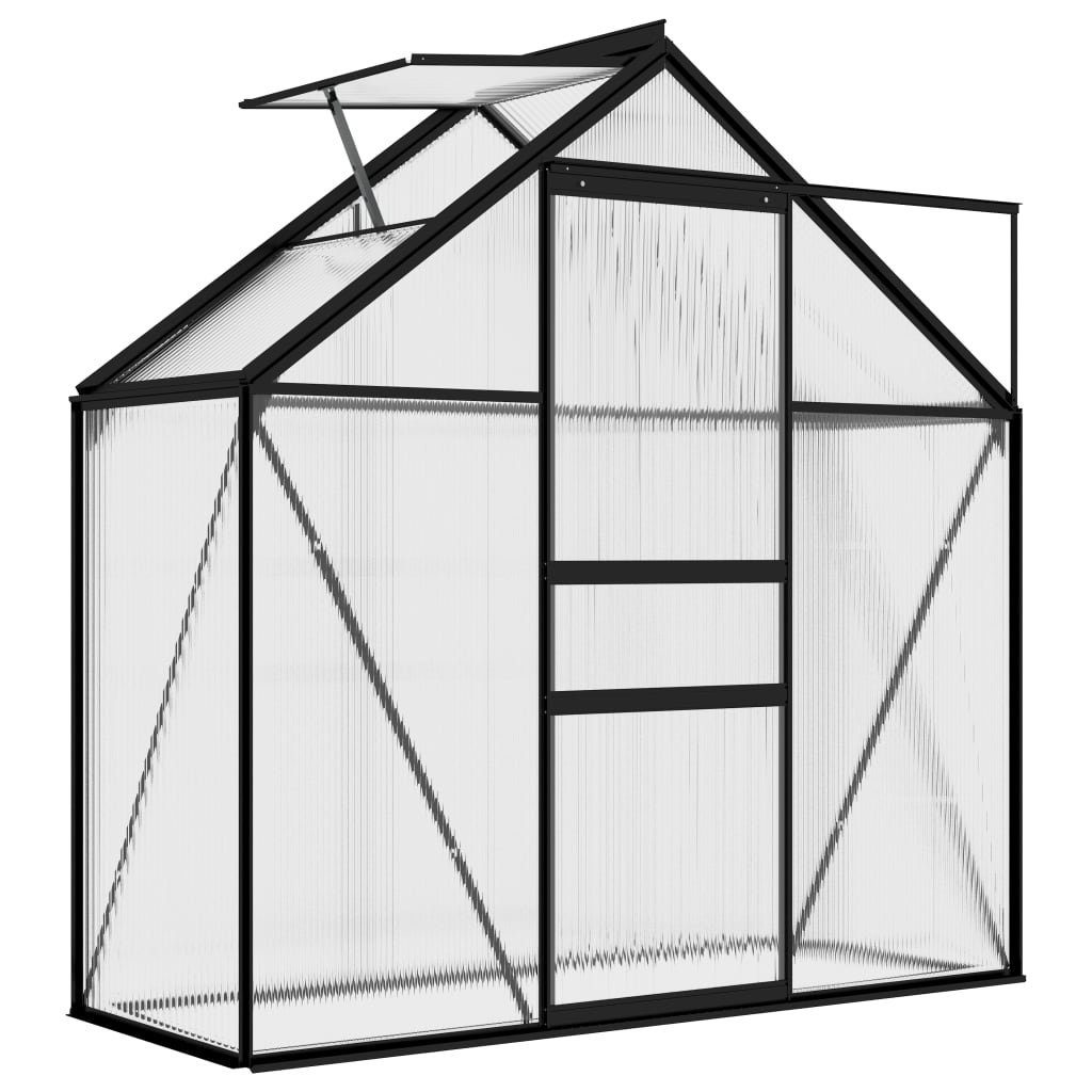 vidaXL Gewächshaus Gewächshaus Anthrazit Aluminium 1,33 m²
