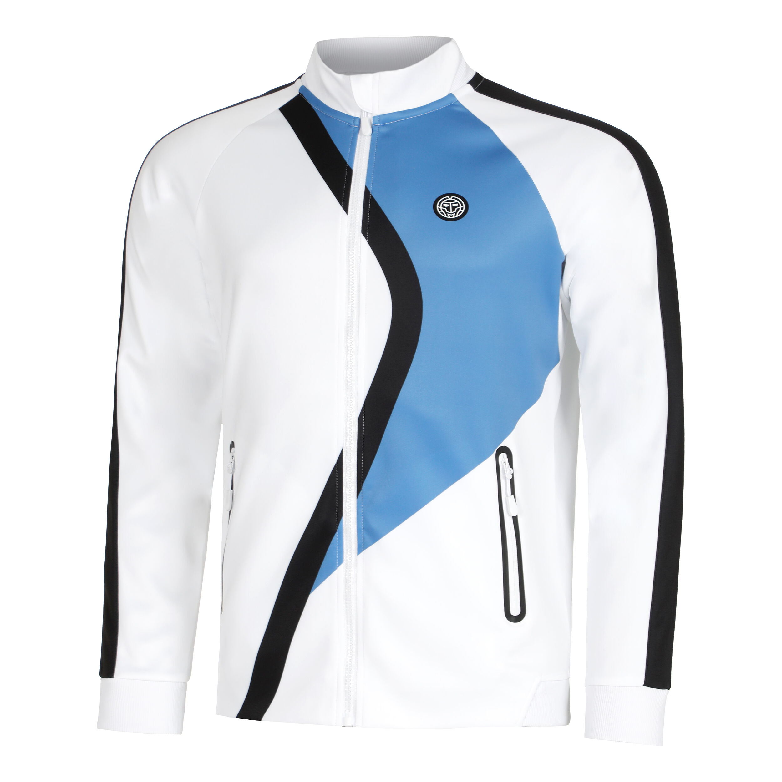 Swing Styles Printed Trainingsjacke Herren - Weiß, Blau