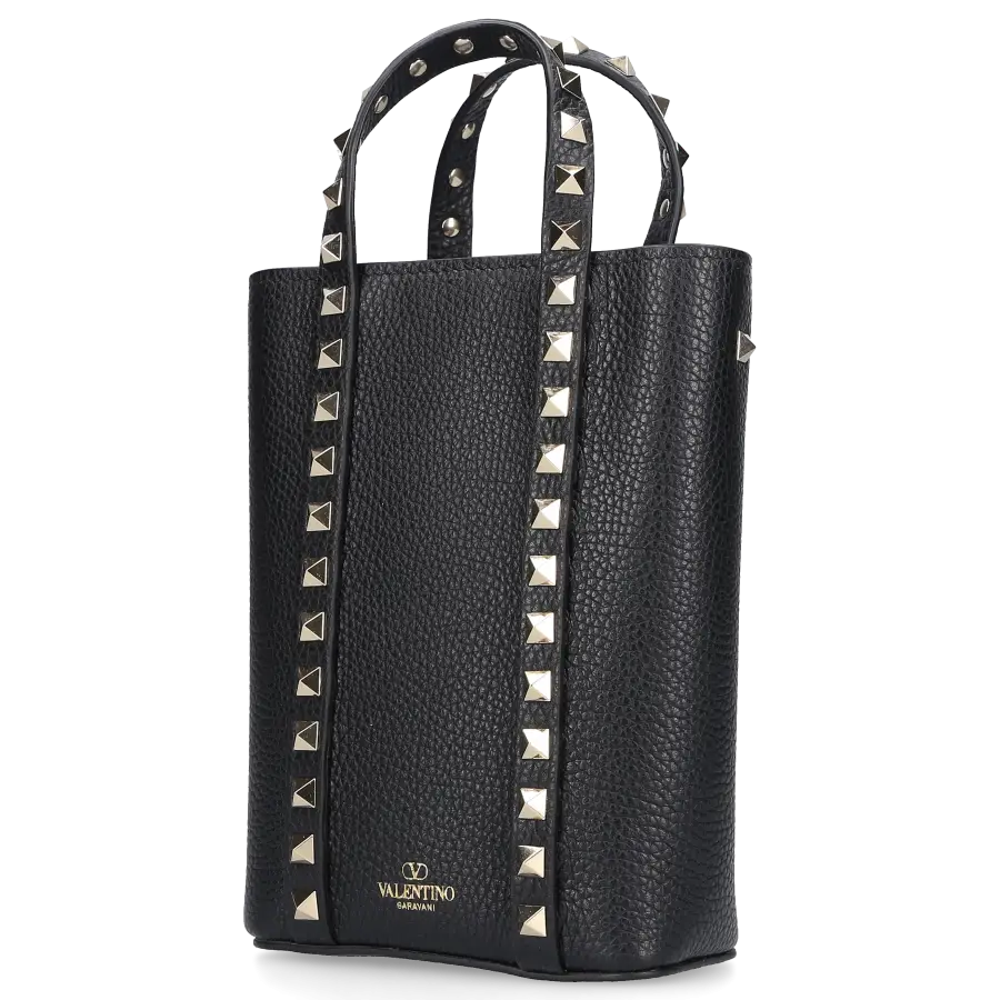Valentino Garavani - Shopper ROCKSTUD MINI Kalbsleder - schwarz