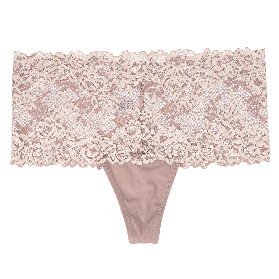Damen String mit floraler Spitze