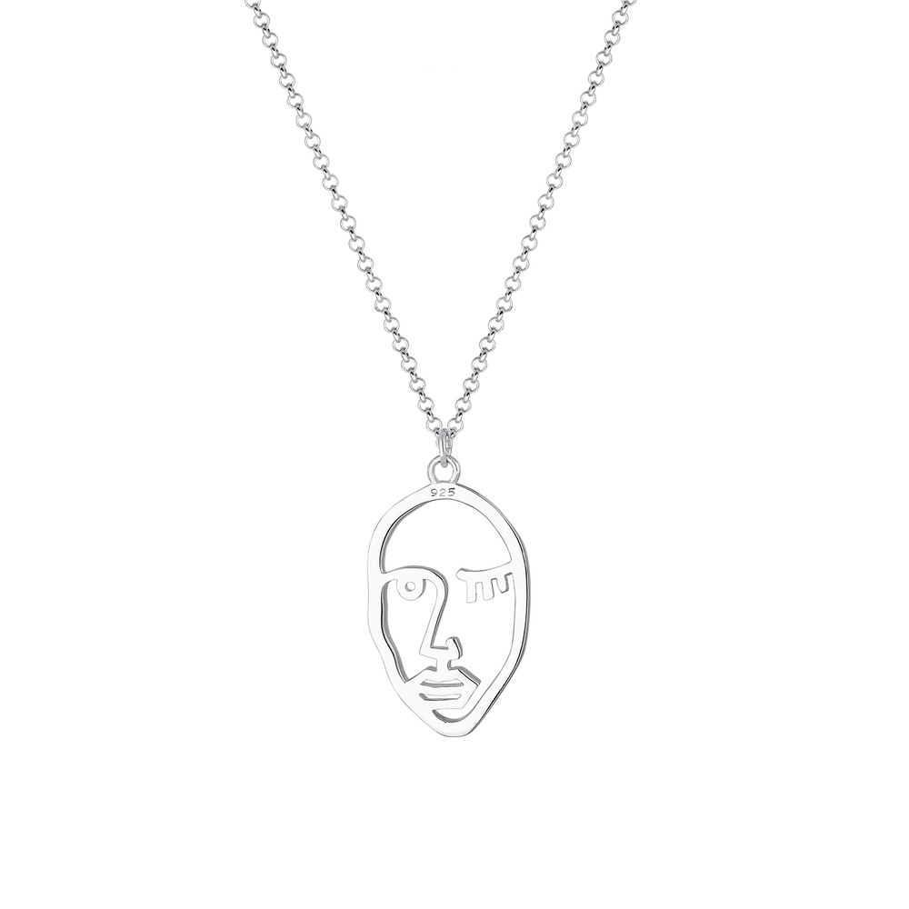 Elli Elli Collier Twinkle Face Collier Femme  (925/1000) Argent Bijoux