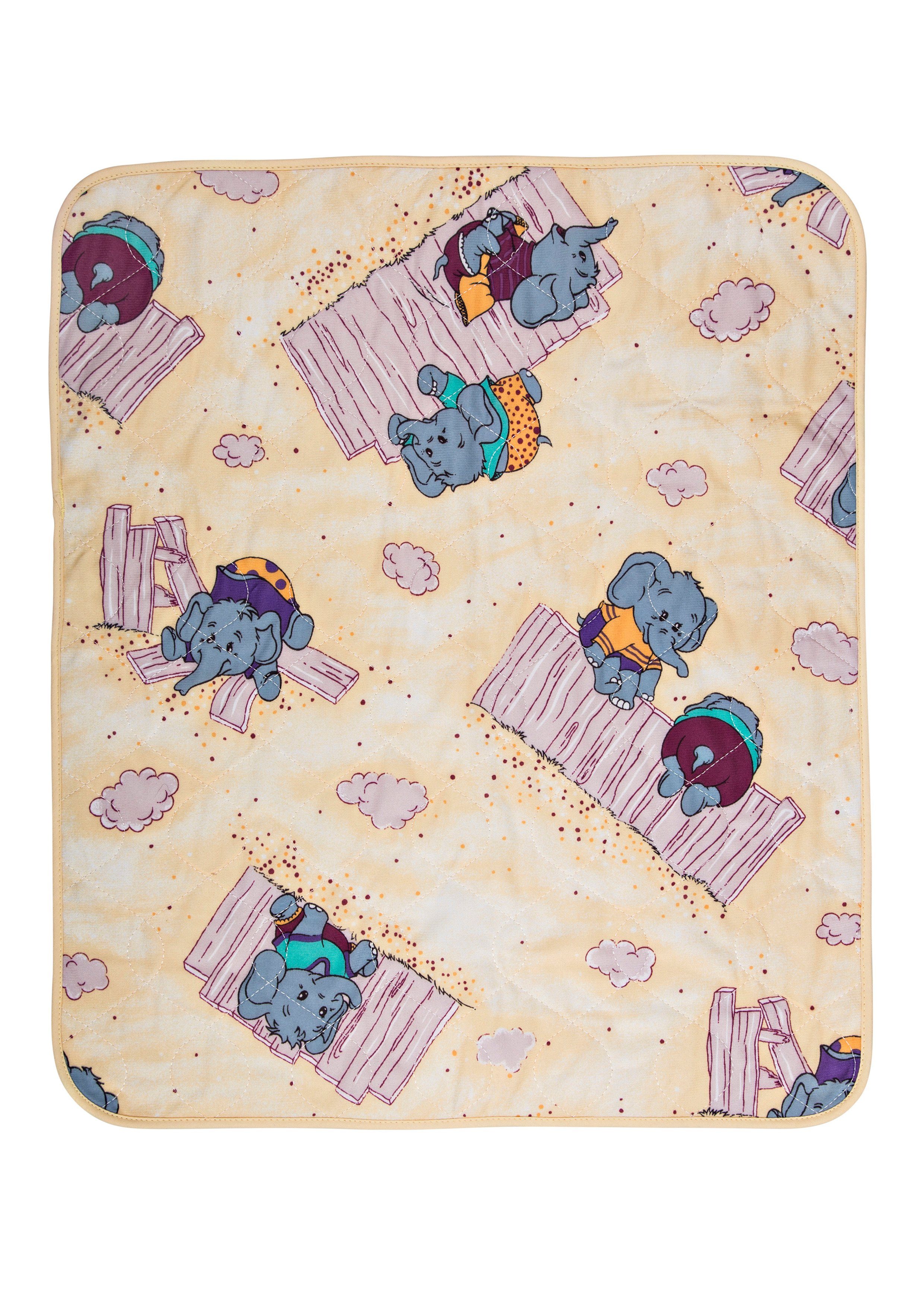 Inkontinenzauflage Unterlage Elefant für Baby's und Kinder, 50x60 cm Clinotest