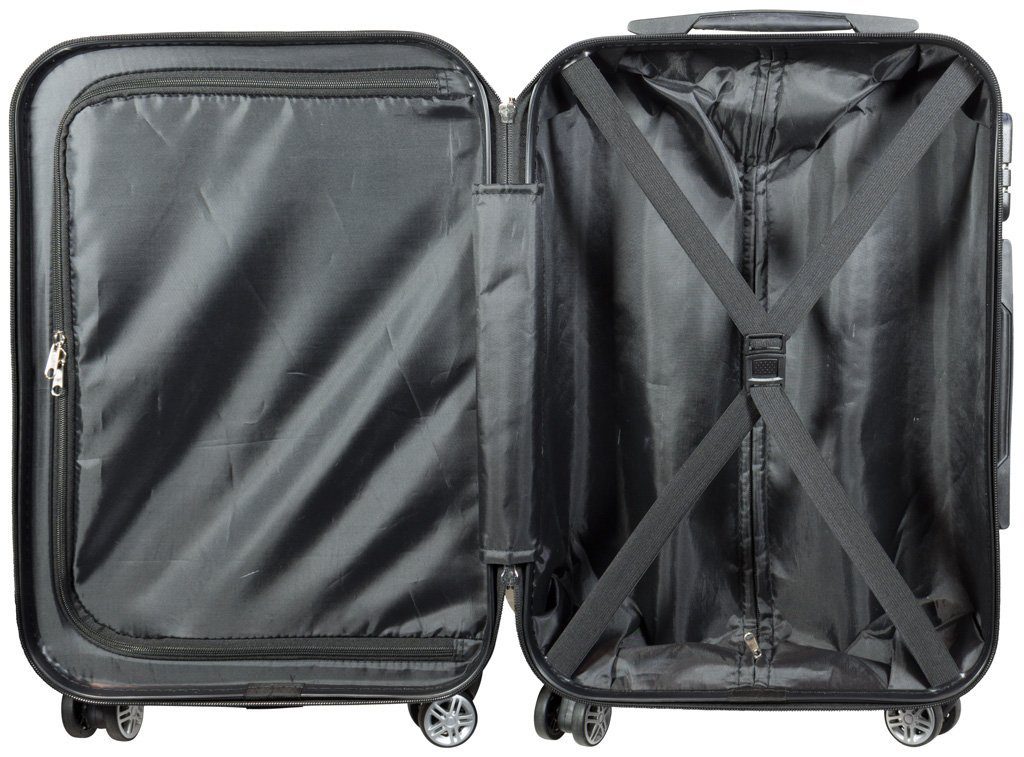Trendyshop365 Hartschalen-Trolley Orchidee, bunter Koffer mit Blumen-Motiv, 3 Größen, 4 Rollen, Zahlenschloss, Polycarbonat, Dehnfalte