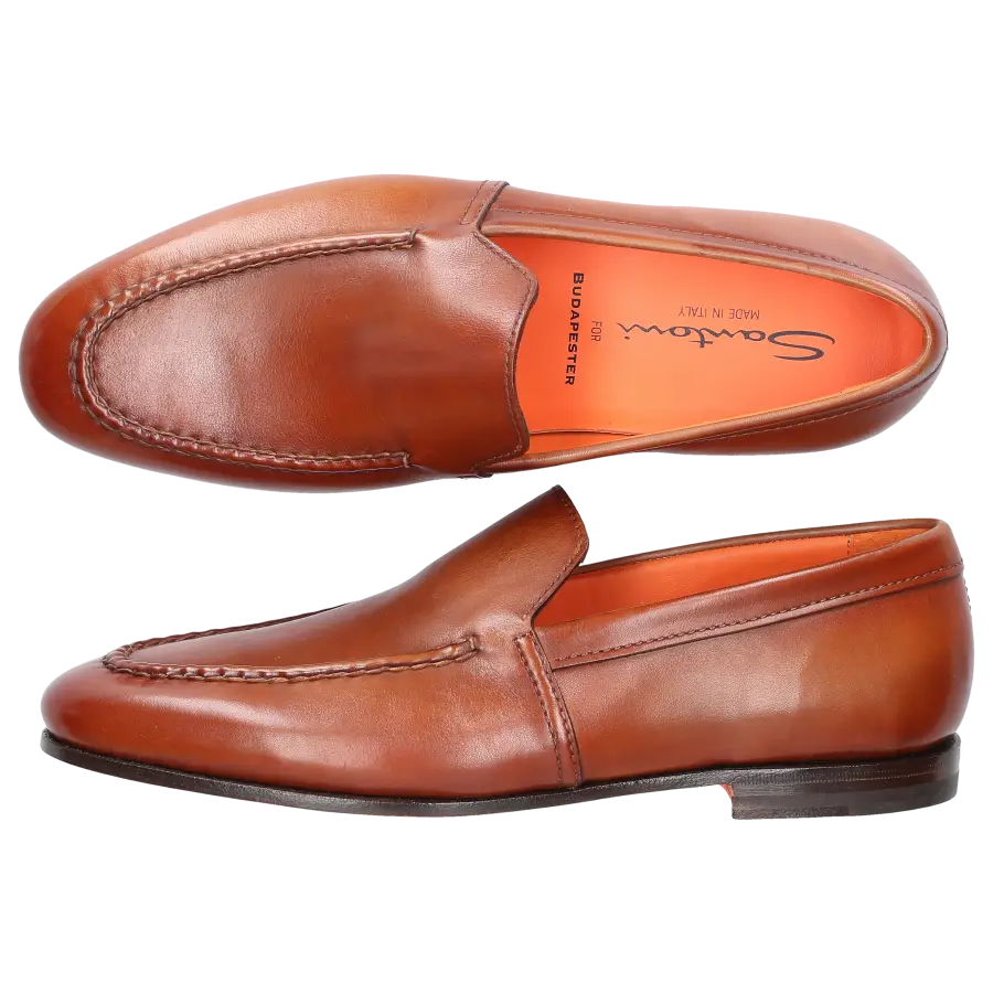 Santoni - Loafer 18000 Kalbsleder - braun