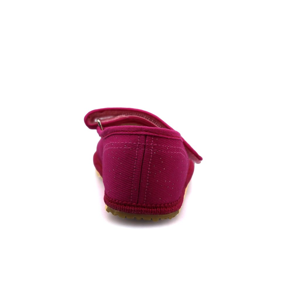 Beda rosa Glitzer Canvas Hausschuhe / Ballerinas (BF-060010 / BA)