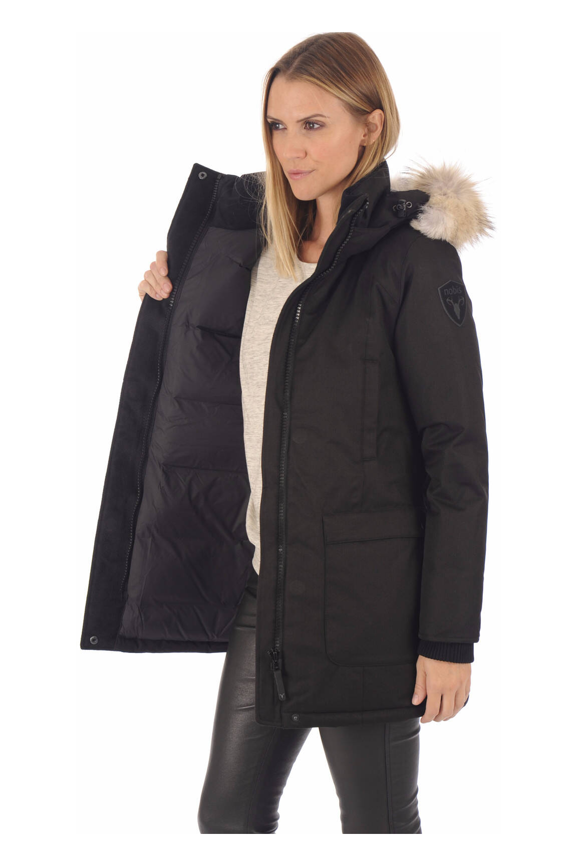 Nobis Parkas Femme couleur noir