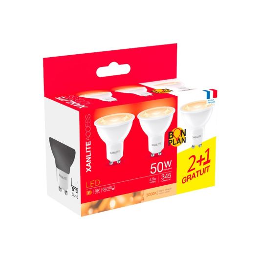 lampă XANLITE GU10 x3 45LM 3000K
