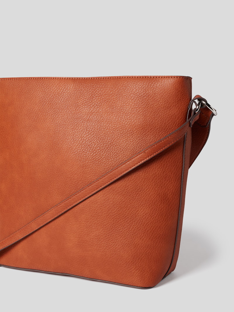 Hobo Bag in Leder-Optik in cognac