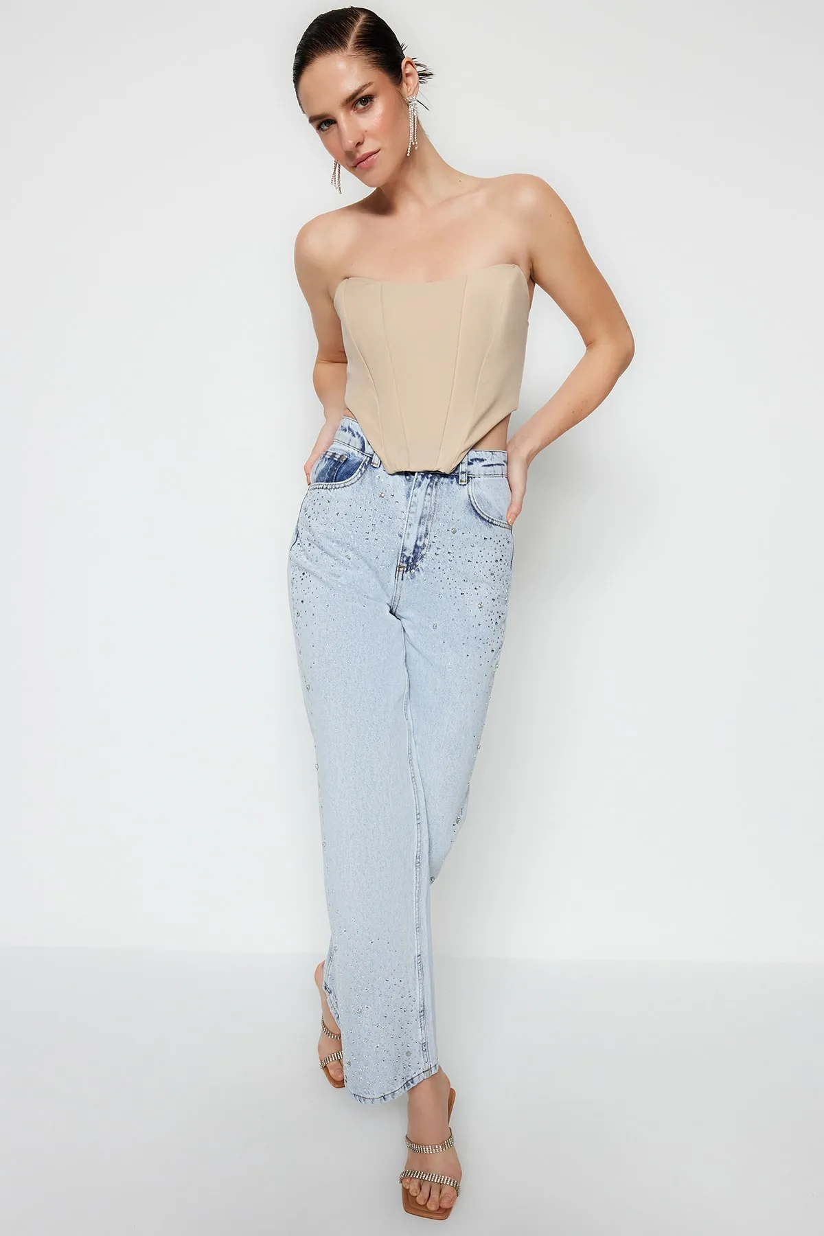 Trendyol Collection  Steiniges trägerloses Bustier TPRSS21BS0032