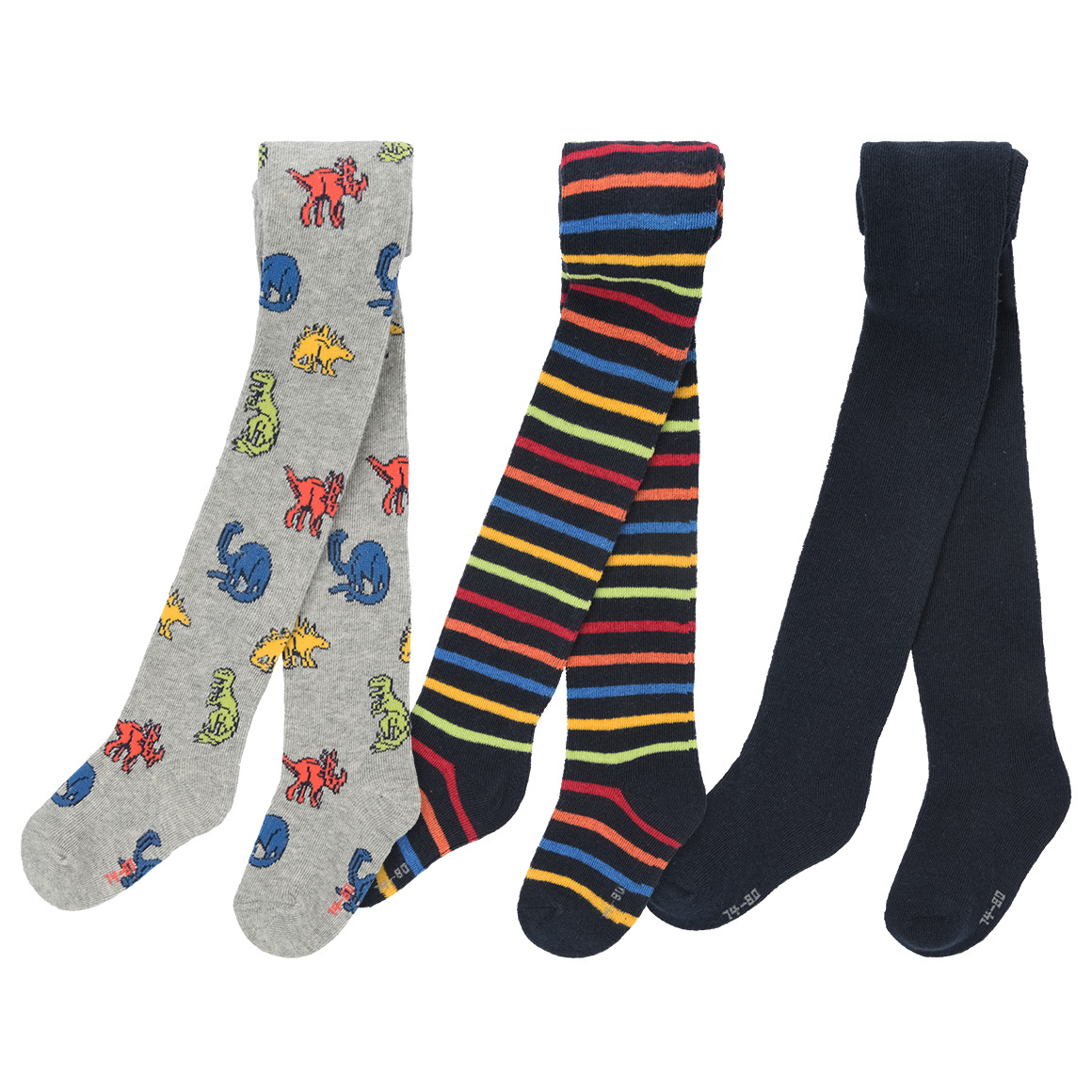 3 Baby Strumpfhosen mit Bio-Baumwolle