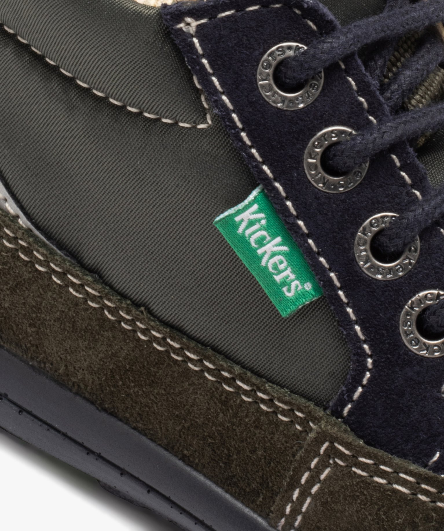 Bottillons Garçon en cuir bicolore à zip et à lacets - Ki... vert | GEMO
