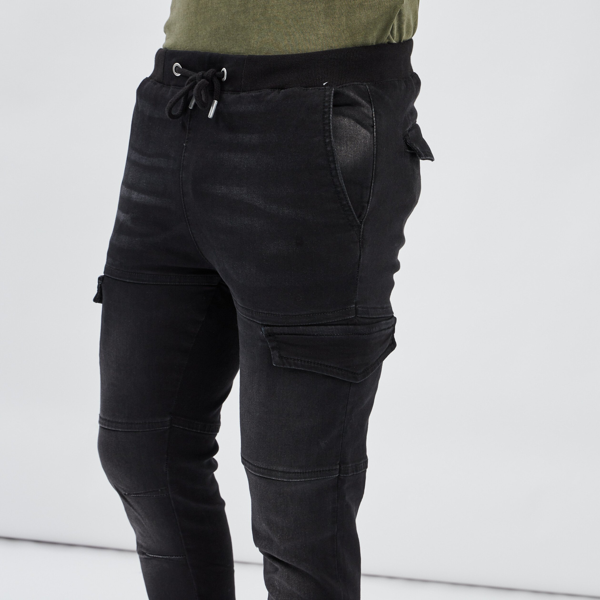 Pantalon skinny stretch noir homme | La Halle