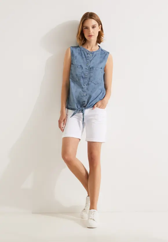 Street One Blaue Jeansbluse