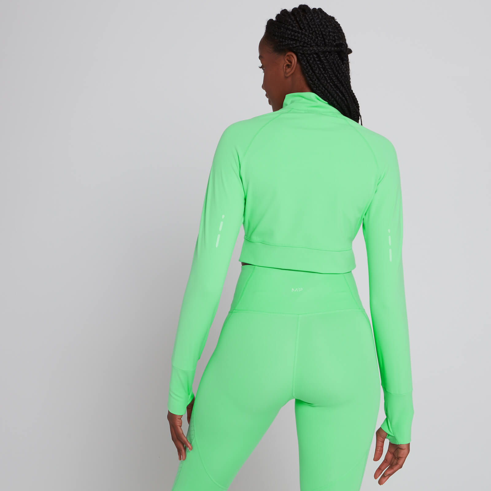 Haut court à fermeture éclair ¼ MP Power Ultra pour femmes – Vert printemps