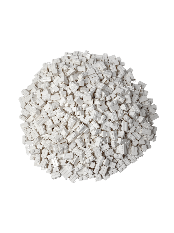 LEGO 1x2 Mauersteine Bausteine Weiß 98283 100x Teile - ab 3 Jahren in white günstig kaufen Anzahl: 100 Stück