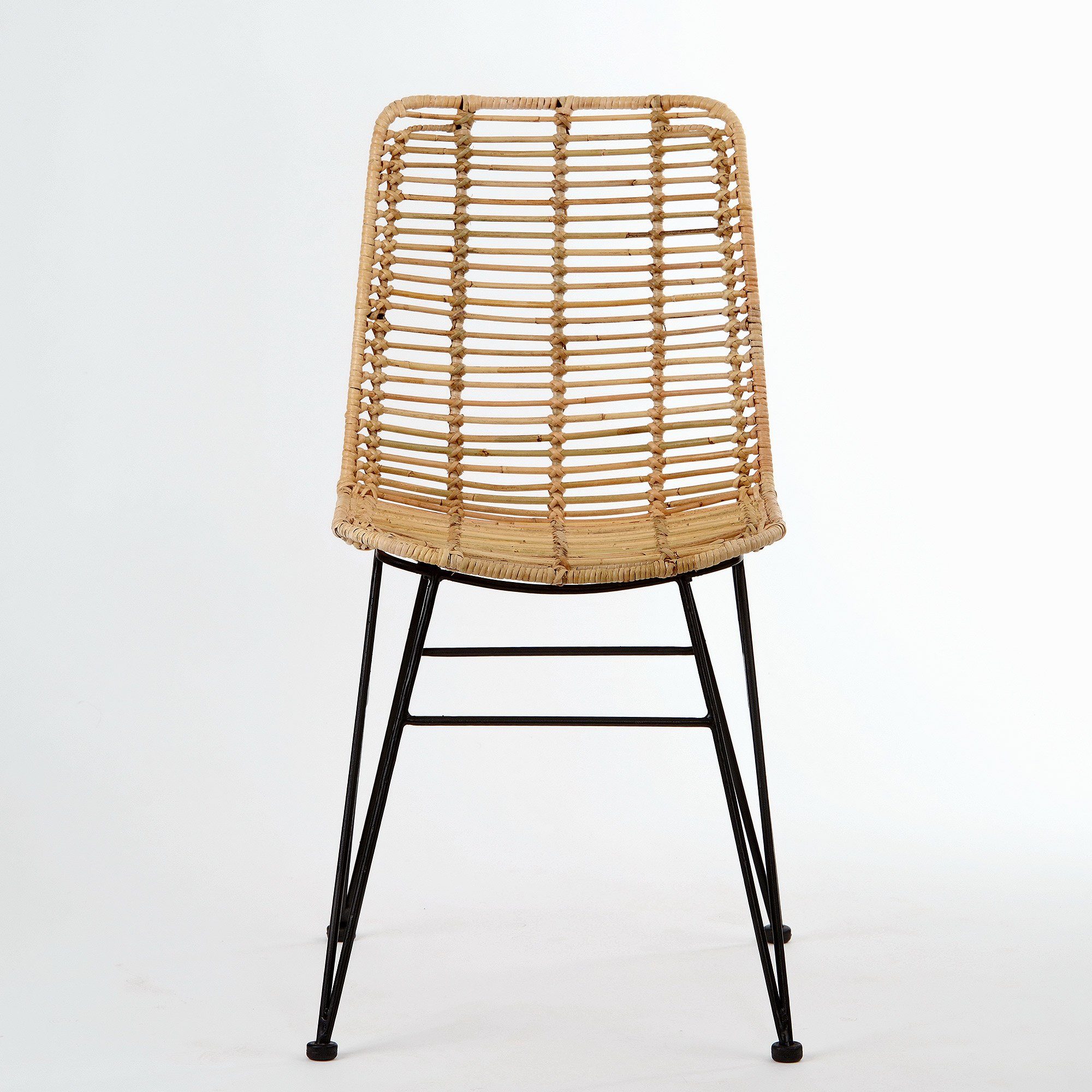 animal-design Rattanstuhl, Rattan Stuhl MAGY (60002) moderner Flechtstuhl Korb Stuhl Esszimmer Wohnzimmer