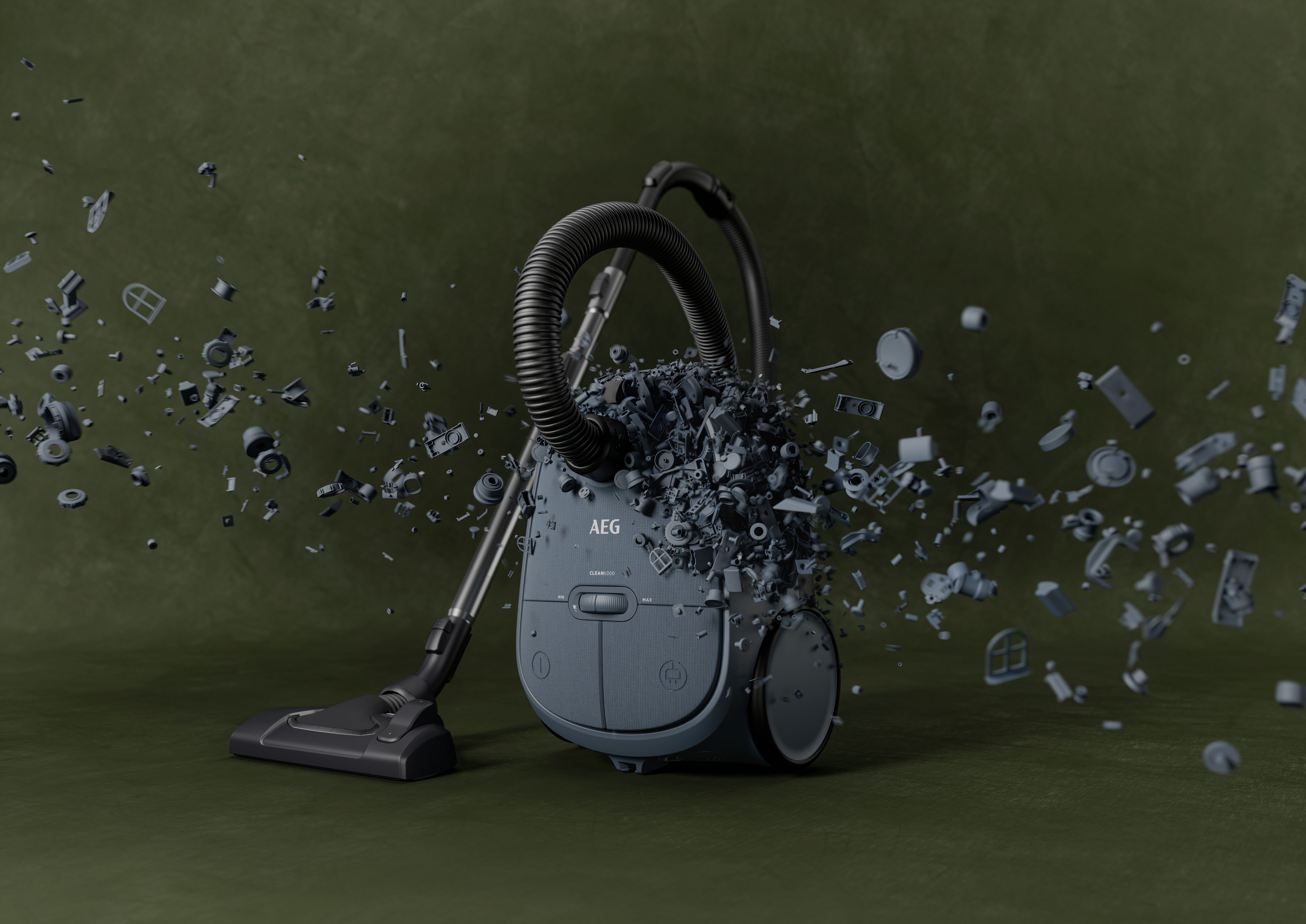 AEG Bodenstaubsauger CLEAN 6000 (AB61C2DB), 850 W, mit Beutel, hohe Saugleistung, inkl. Zusatzdüsen, 50 % Recyclingkunststoff