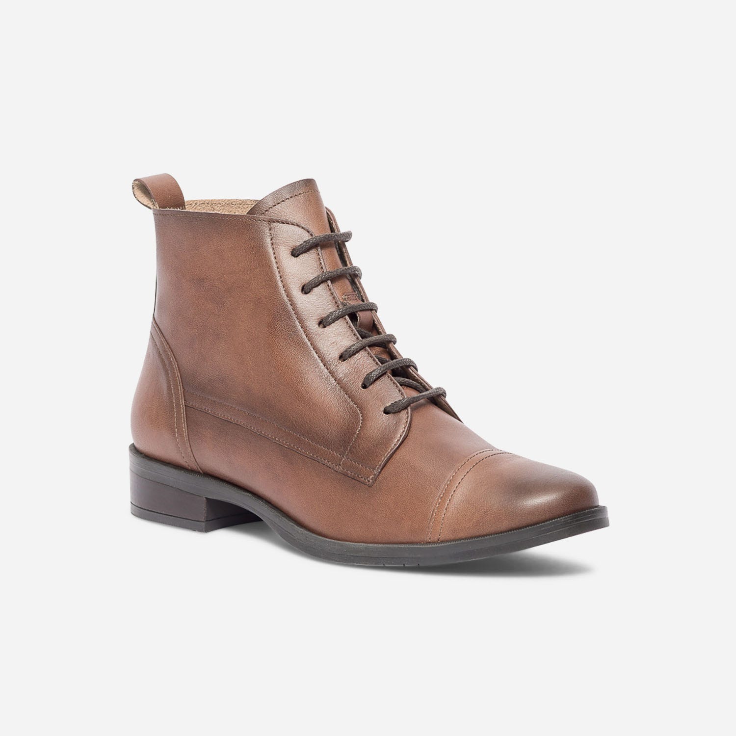 Bottine ERAM FLEX cognac en cuir éco-conçu