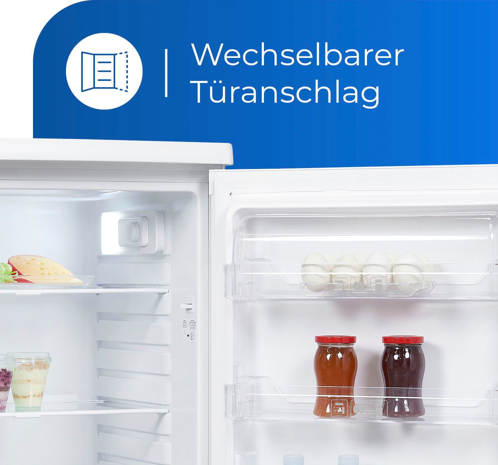 exquisit Kühlschrank KS16-V-040E weiss, 85 cm hoch, 55 cm breit