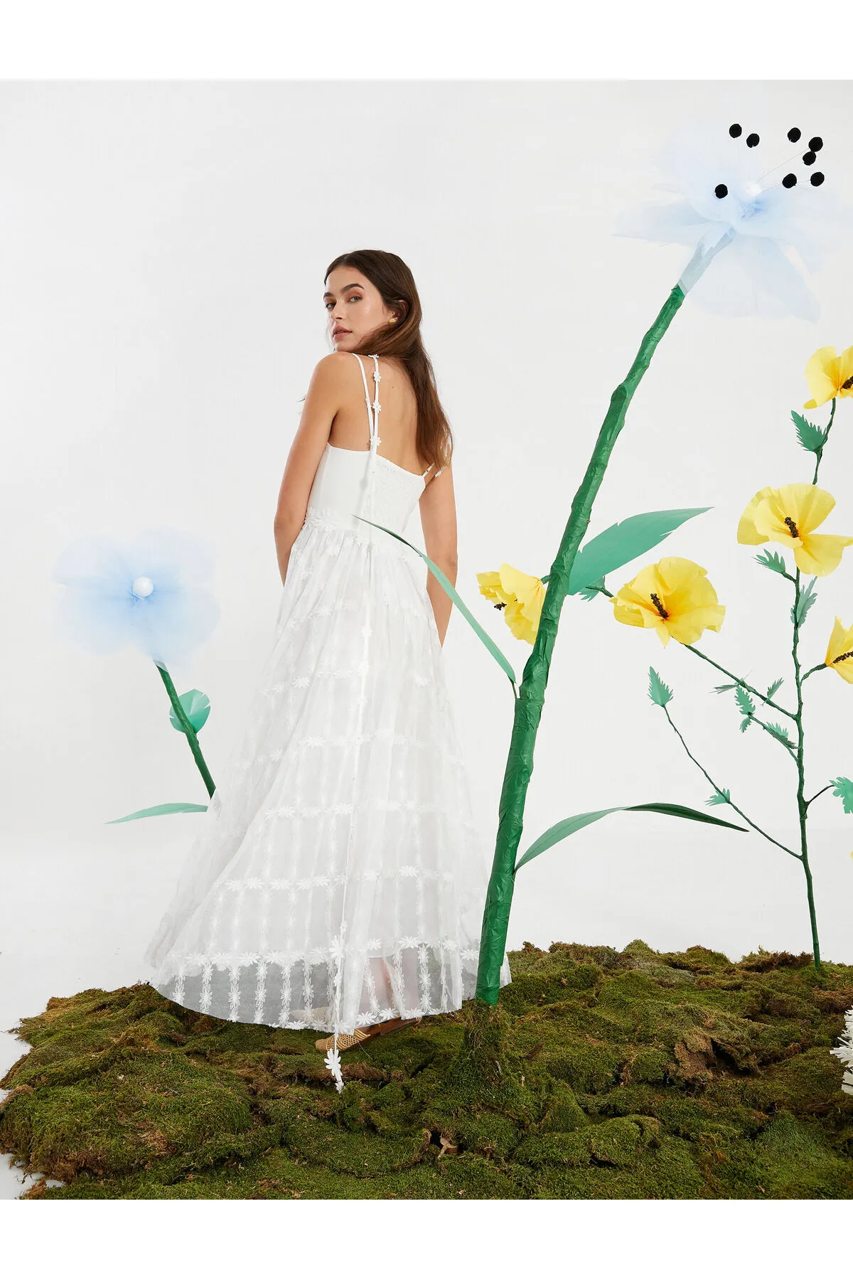 Koton  Kleid mit Daisy-Trägern und Tülldetails