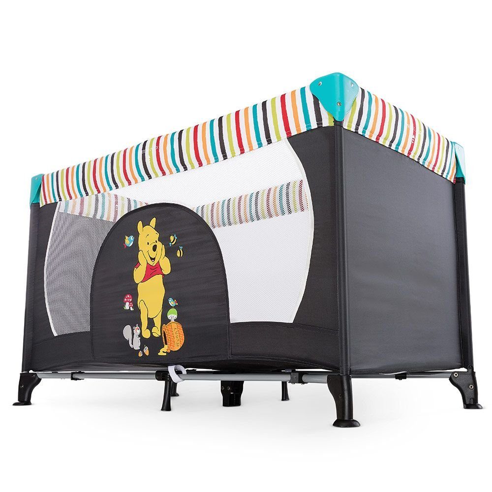Hauck Baby-Reisebett Dream'n Play - Pooh Geo, Reisebett für Babys und Kinder 120x60 kompakt faltbar mit Tasche