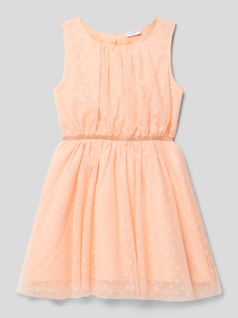 Kleid aus Tüll mit blickdichtem Unterkleid Modell 'VABOSS' in apricot
