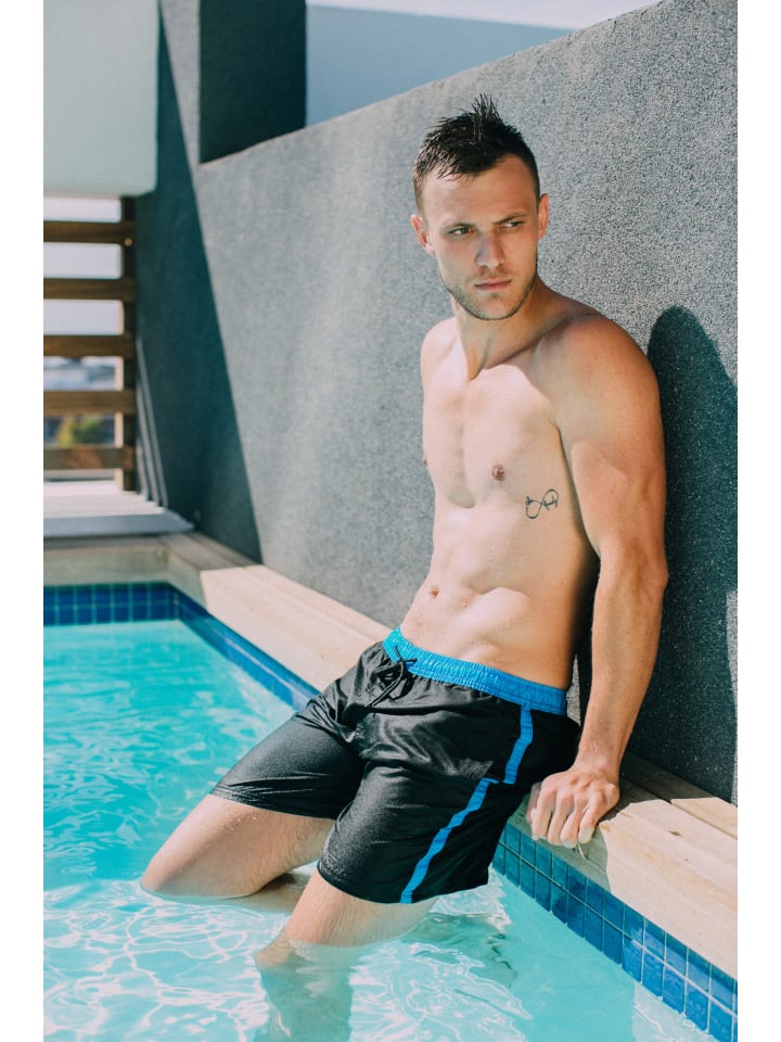 GUGGEN MOUNTAIN Badehose Widder in Schwarz-Blau günstig kaufen
