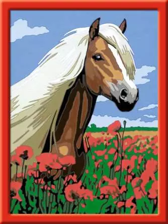 CreArt Haflinger - Malen nach Zahlen für Kinder ab 7 Jahren