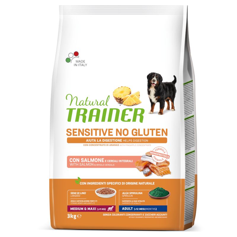 Natural Trainer Sensitive No Gluten Adult Medium/Maxi mit Lachs