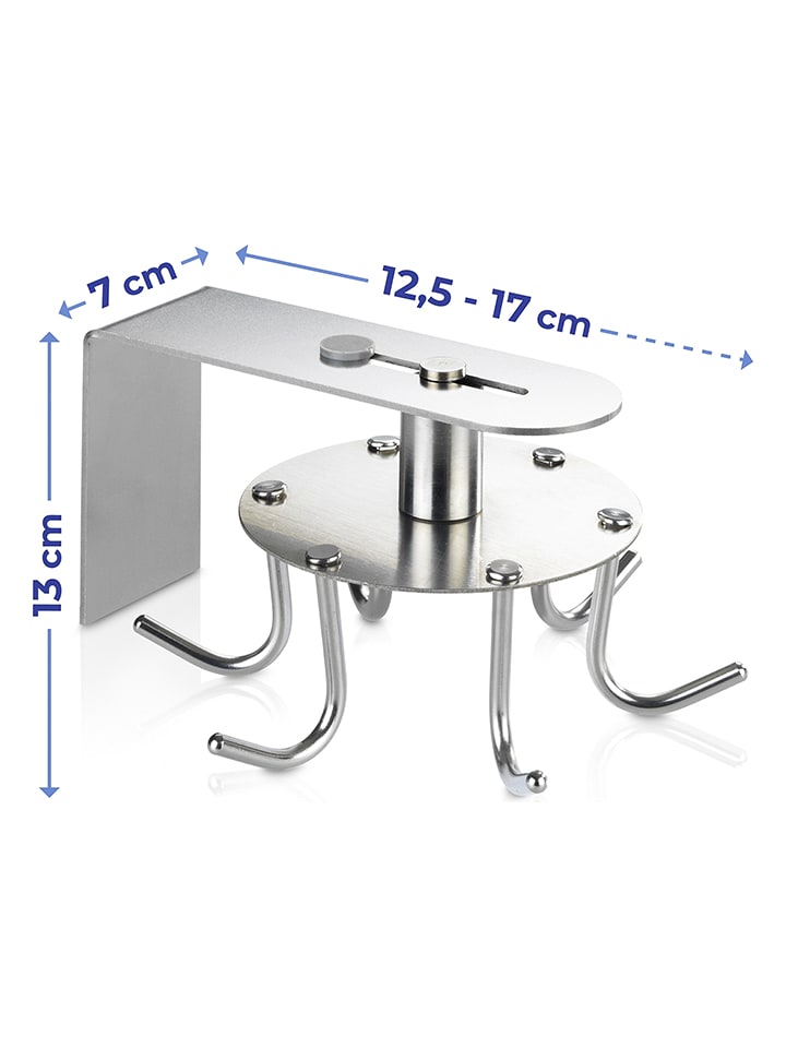 Wenko Hakenleiste in Silber - (B)8,5 x (H)7 x (T)12,5 cm günstig kaufen onesize