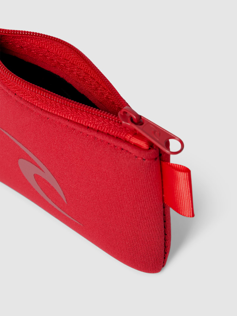 Schlüsseletui mit Label-Print in rot