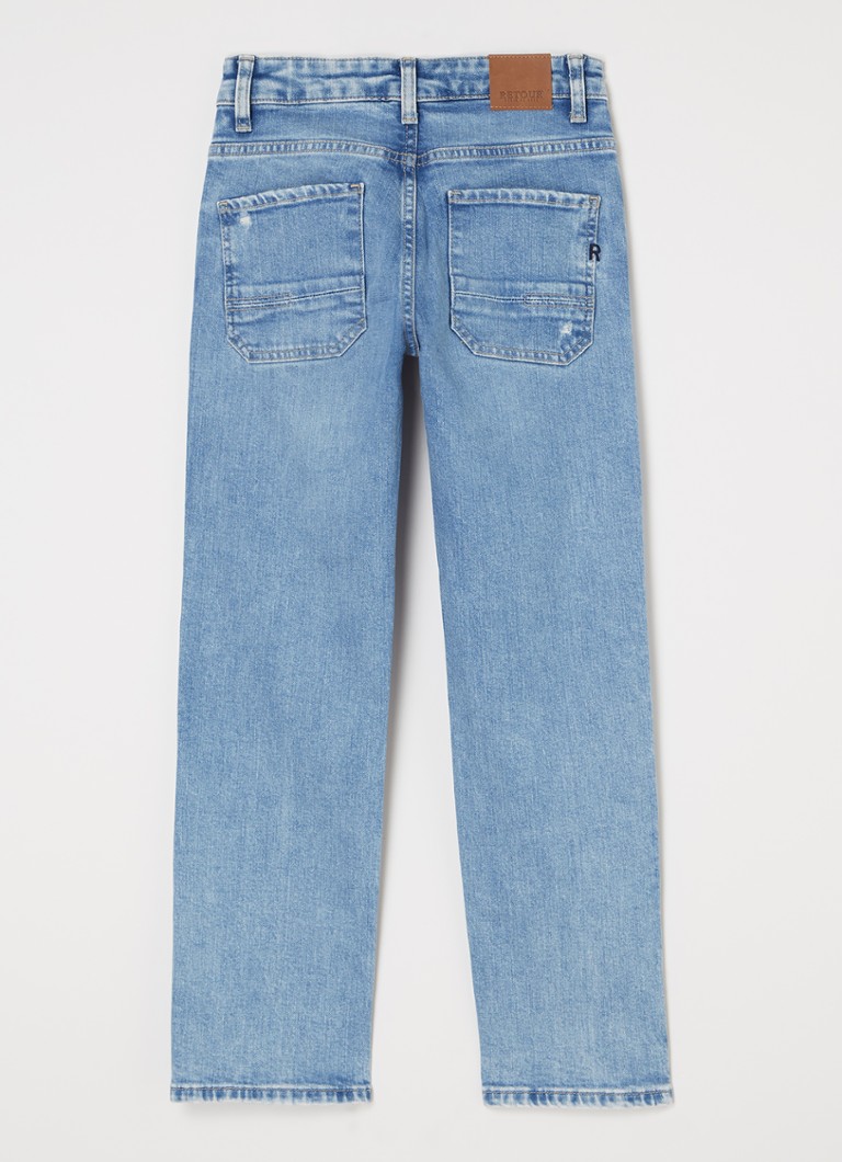 Blugi Landon cu spate drept, cu material elastic