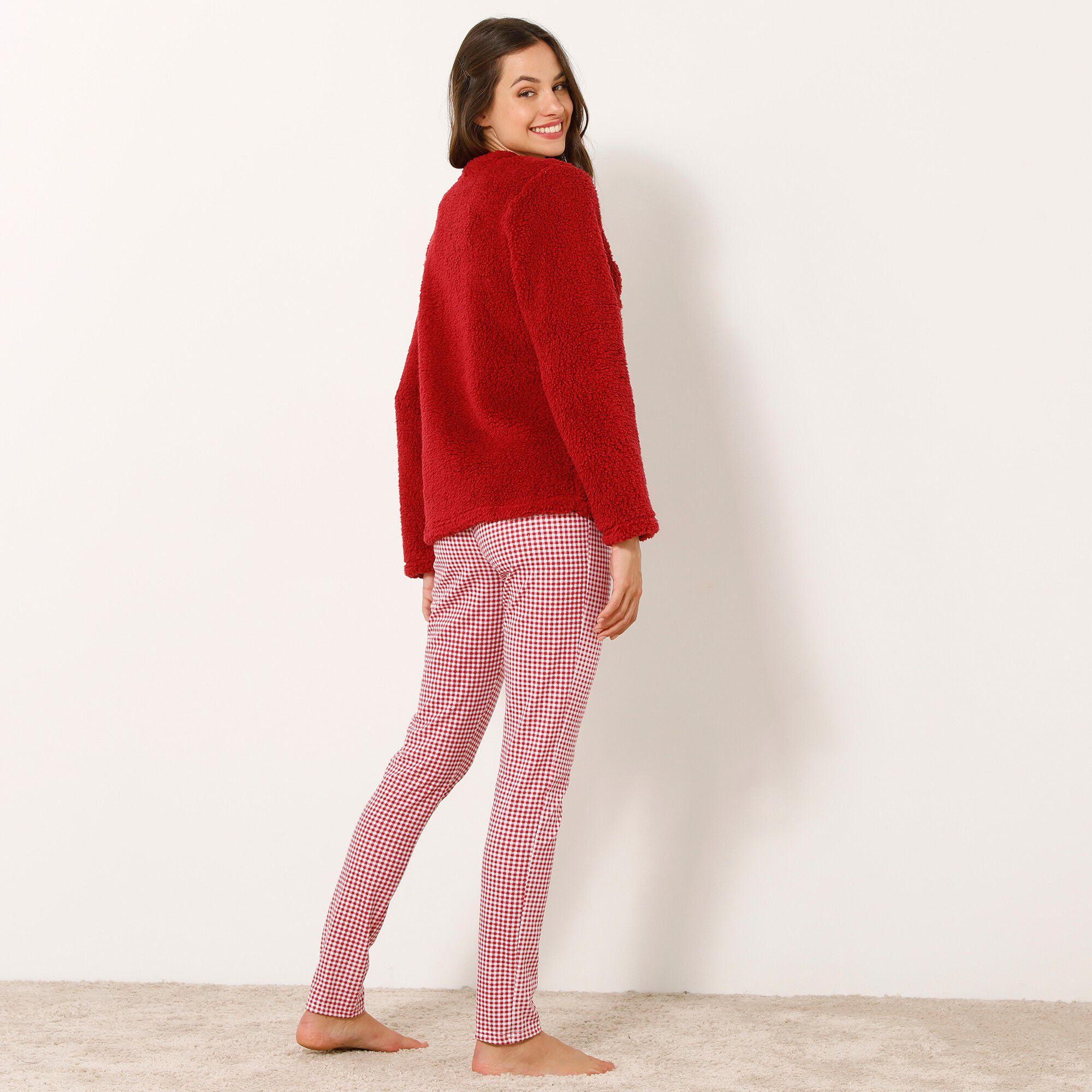 Pyjama sweat sherpa, legging jersey imprimé
