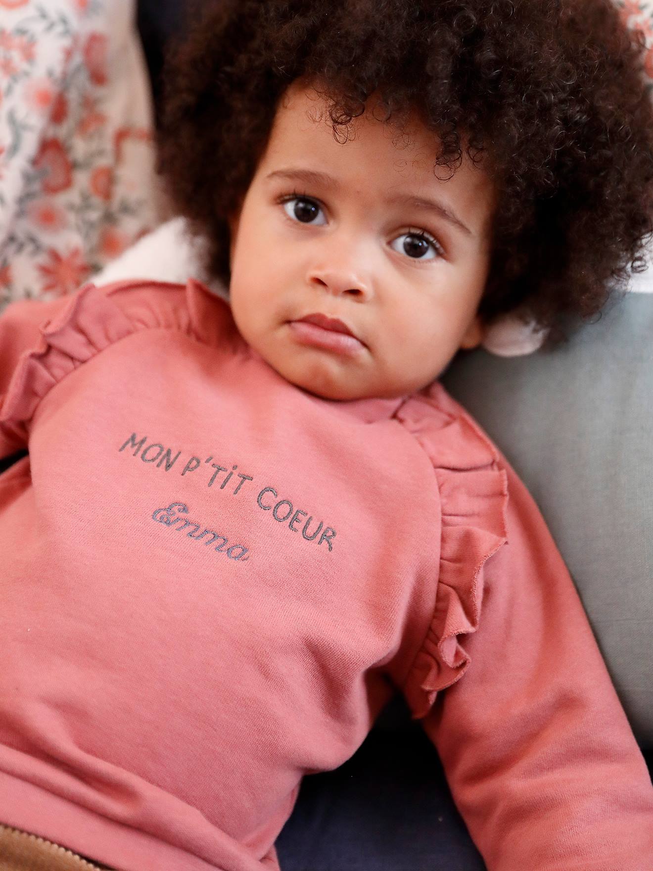 Sweat bébé en molleton personnalisable marine