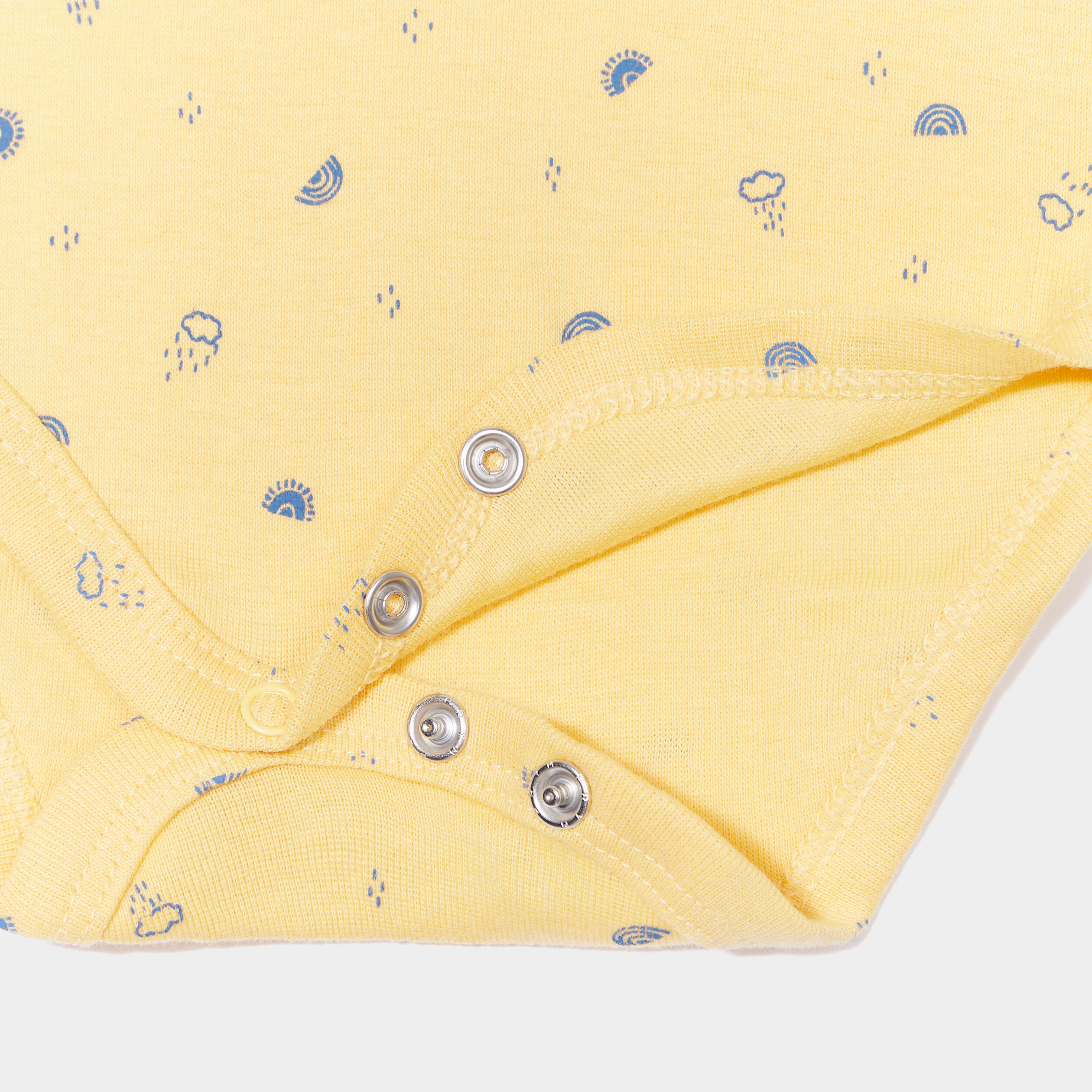 Lot 3 bodies manches longues en coton bleu ciel bébé garçon | La Halle