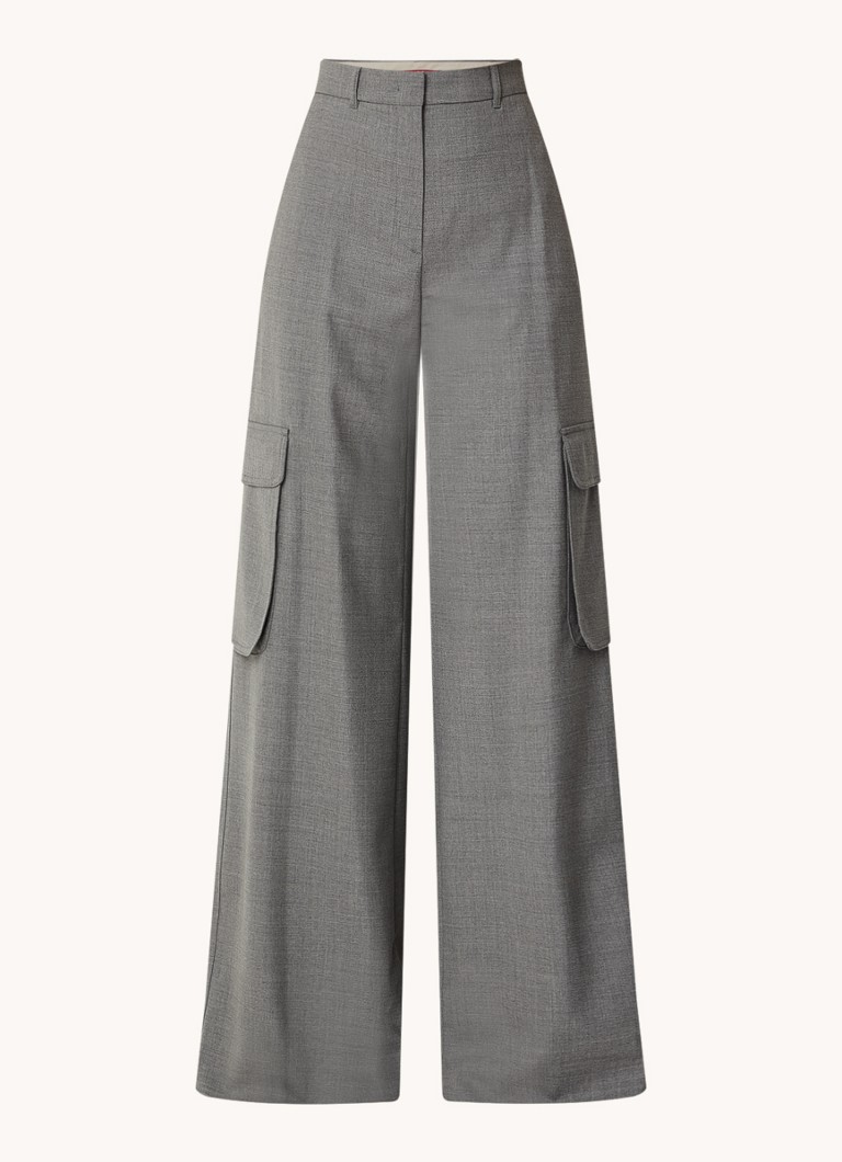 MaxMara Ghiera high waist wide fit trousers made of wool