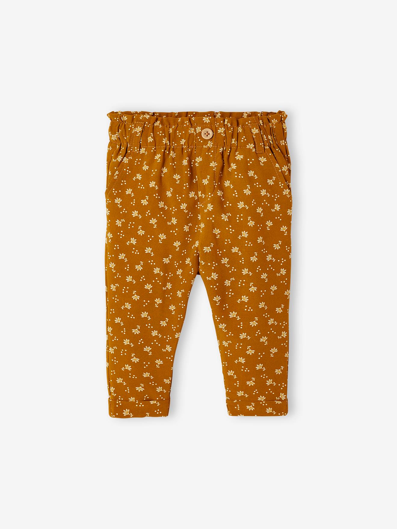 Pantalon fluide bébé corail