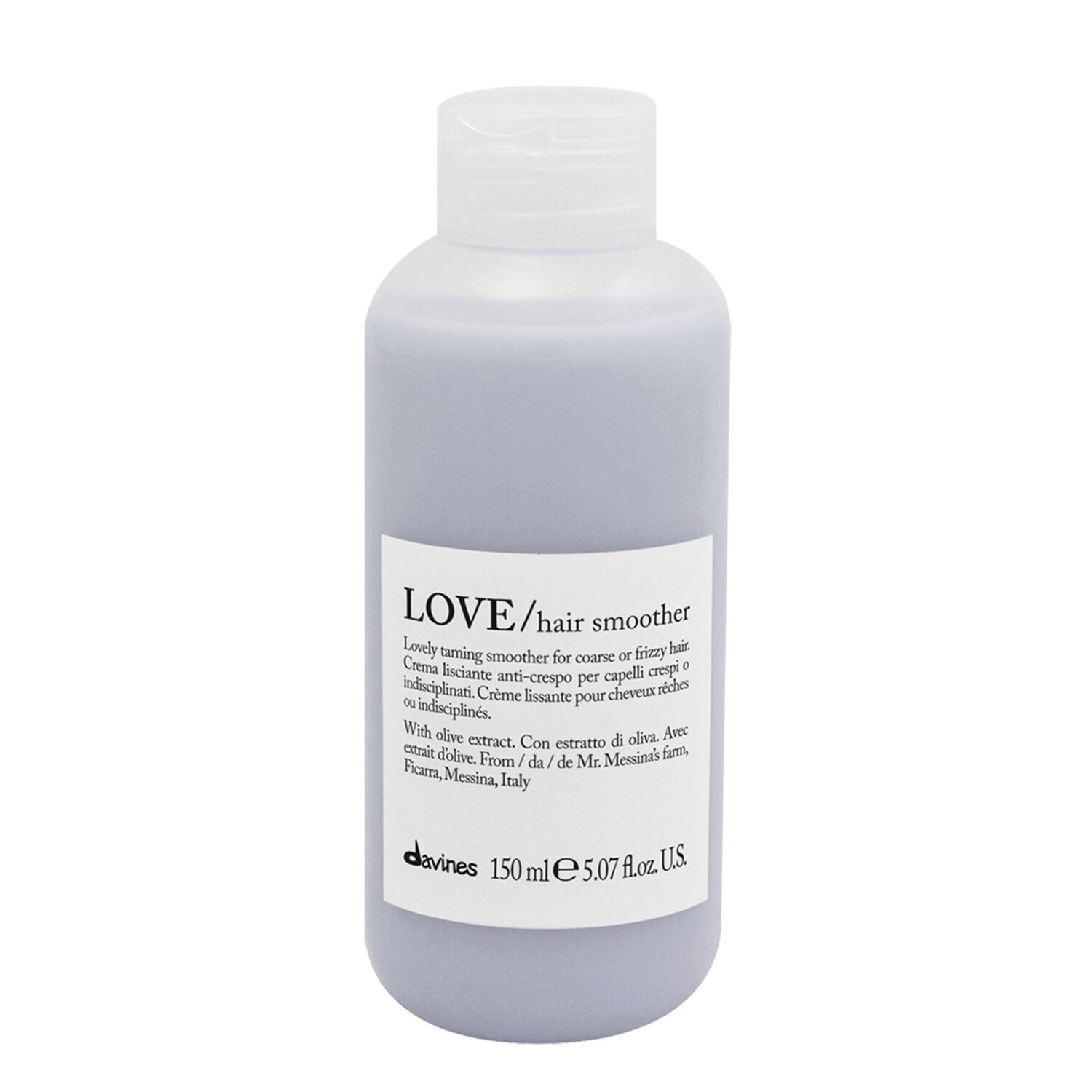 Davines LOVE Hair Smoother Crème leave-on pour lisser les cheveux frisés, ondulés ou indisciplinés