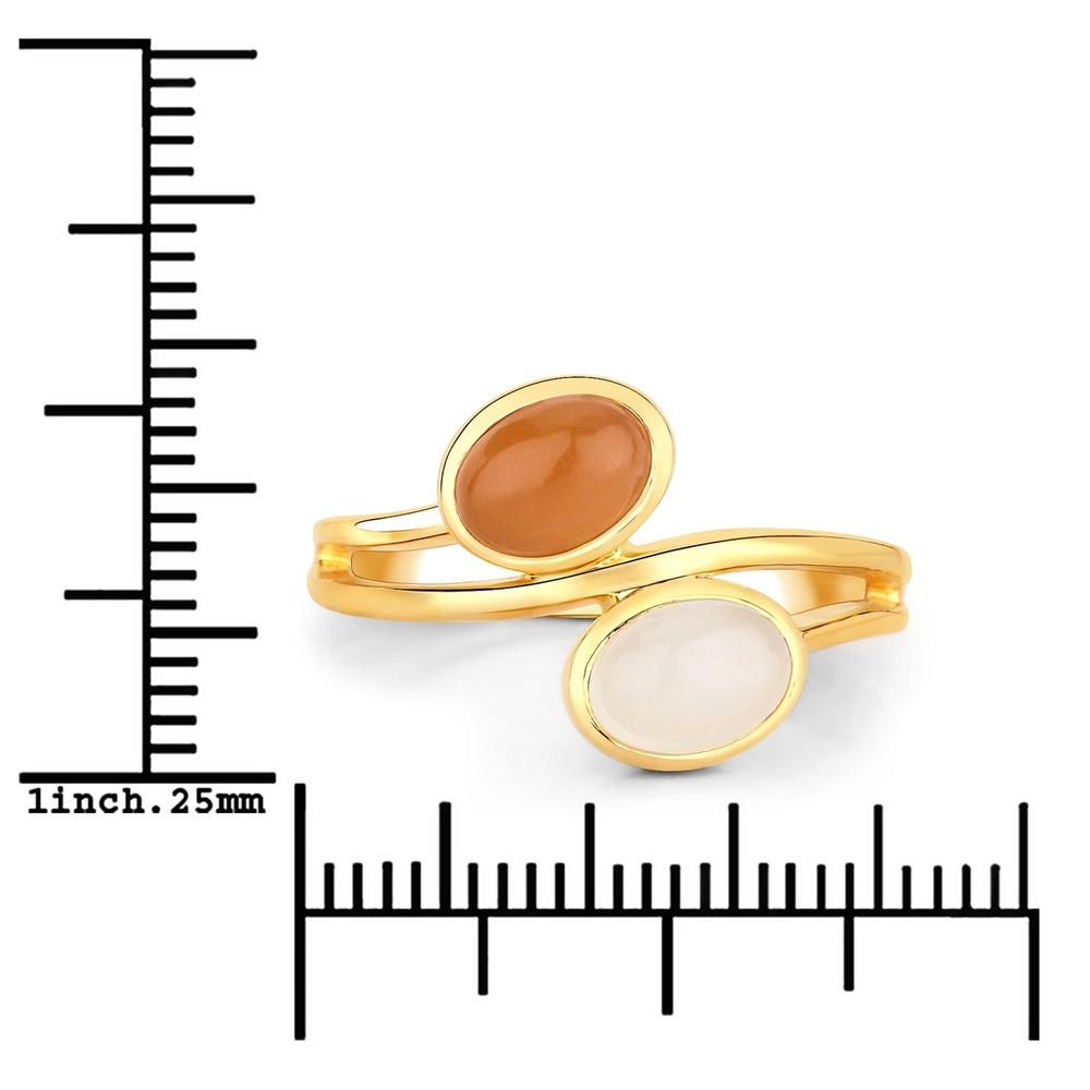 Rafaela Donata Bague Argent sterling Pierre de lune en Or jaune Bague